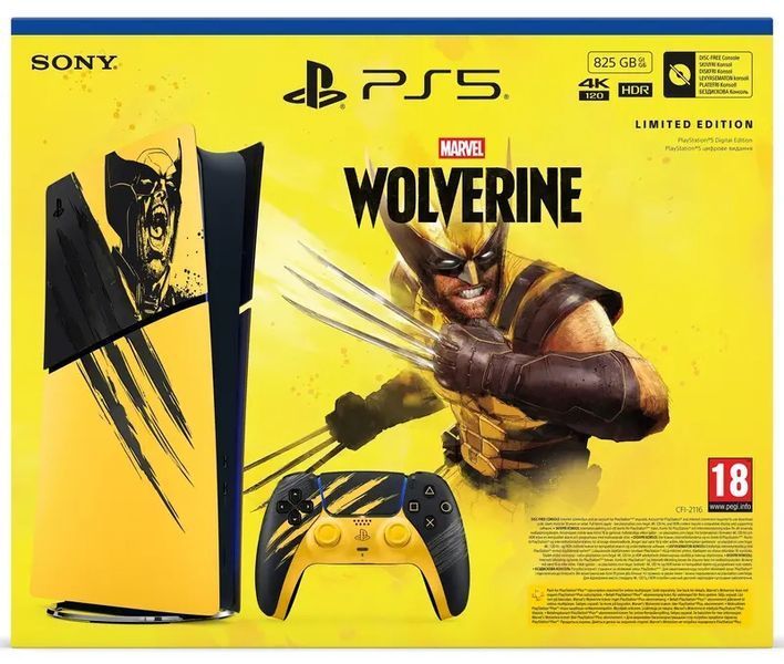 Игровая консоль PlayStation 5 Slim Digital Edition (Marvel's Wolverine Limited Edition) 1000056882 фото