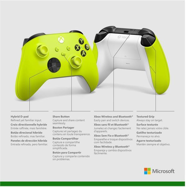 Геймпад Microsoft Xbox Wireless Controller Electric Volt (QAU-00022) QAU-00022 фото