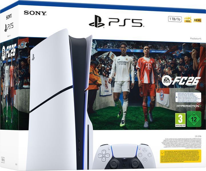 Ігрова консоль PlayStation 5 Slim Blu-ray (код на гру EA SPORTS FC 26) UA 1000049854 фото