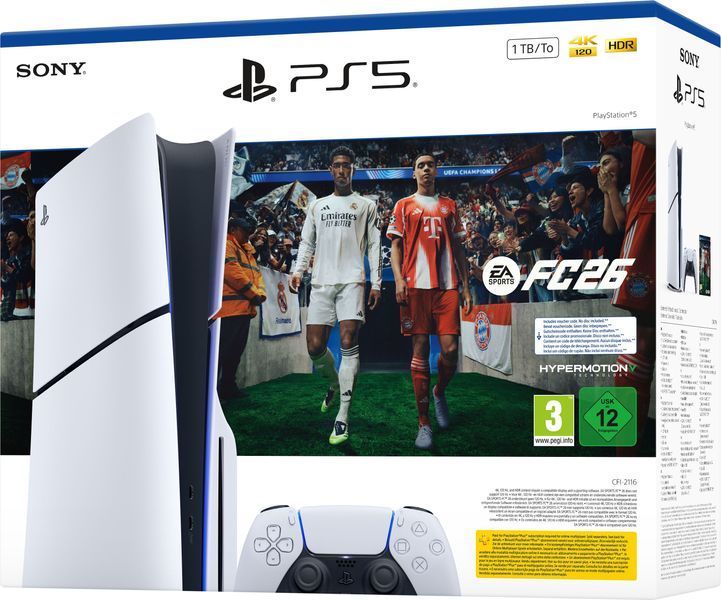 Ігрова консоль PlayStation 5 Slim Blu-ray (код на гру EA SPORTS FC 26) UA 1000049854 фото