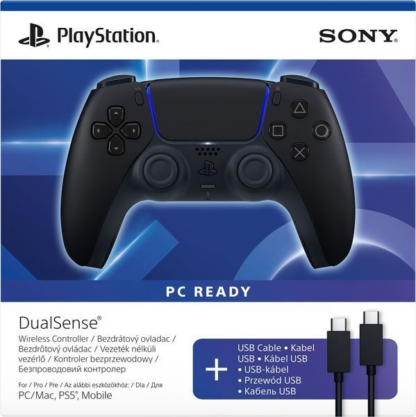 Беспроводной геймпад DualSense для PS5 Midnight Black + USB-C кабель (1000051651 1000051651 фото