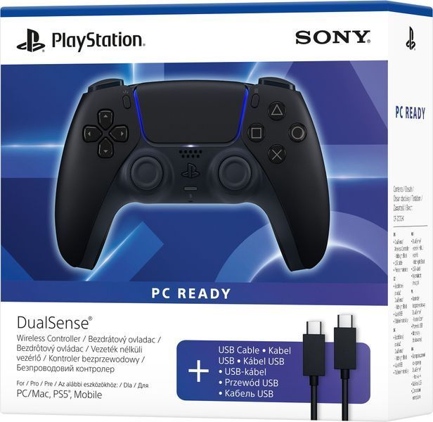 Беспроводной геймпад DualSense для PS5 Midnight Black + USB-C кабель (1000051651 1000051651 фото