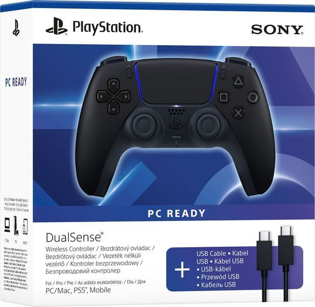 Беспроводной геймпад DualSense для PS5 Midnight Black + USB-C кабель (1000051651 1000051651 фото
