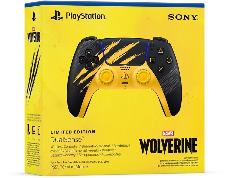 Беспроводной геймпад DualSense PS5 Marvel's Wolverine Yellow Limited Edition (1000056821) 1000056821 фото
