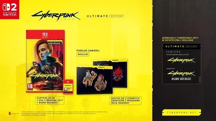 Гра Cyberpunk 2077: Ultimate Edition (Nintendo Switch 2, Українські субтитри) 5908305249948 фото