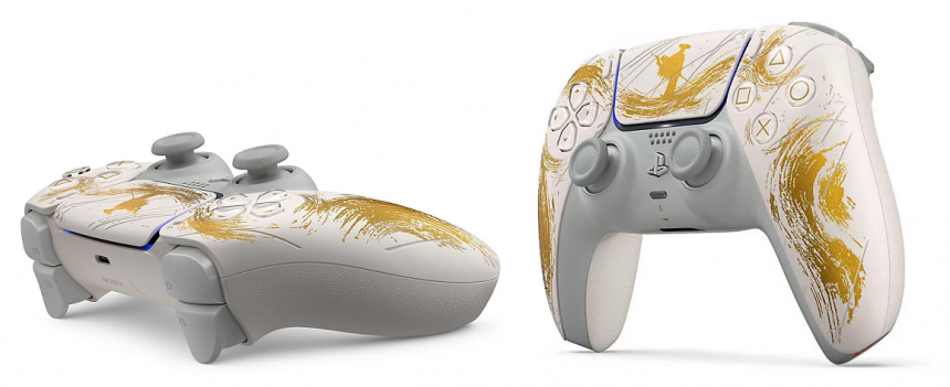 Беспроводной геймпад DualSense для PS5 Ghost of Yotei Limited Edition - общий вид лимитированного контроллера