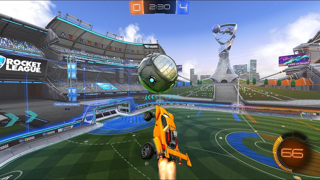 Киберспортивная игра Rocket League футбол на машинах